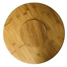 Tabua Centro De Mesa Bandeja Giratoria Grande De Bambu 36cm
