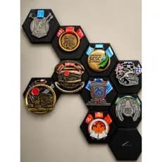 Suporte Expositor Hexagonal Para Medalhas em 3D