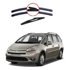 Kit 3 Palheta limpador Parabrisa Diantanteira Trase Citroen C4 Picasso 2009 2010 2011 2012 2013 2014