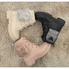 Bota Coturno Infantil Menina Com Bolsinha nilqi