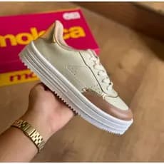 Tênis Feminino Estiloso Moleca Lona Macio E Confortáve