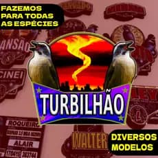 Placa para Gaiola com Nome do Pássaro Plastificada – Personalizada