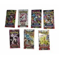 Kit 7 Pacotes de Cartas Pokémon TCG - Mix de Coleções Diversas
