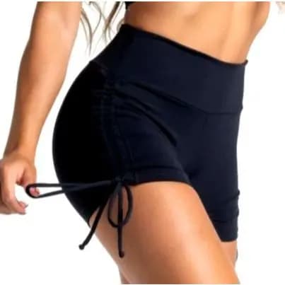 Shorts Curto Feminino Com Laço na Lateral Verão Fitness Academia Malhação Corrida Saída de Praia