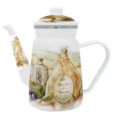 Bule De Café E Chá Esmaltado 1,2 Lts Decorado Fogão Indução