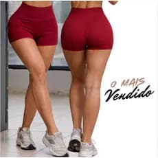 Shorts Curto Academia Feminino Cintura Alta Fitness Dia a Dia Tecido Anaruga Promoção Confortavél Zero Trasparênciae