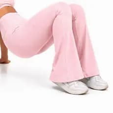 Calça Legging Flare Bailarina Dia Dia Zero Transparência Academia Boca De Sino Feminina