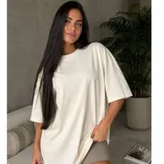 Camiseta Oversized Feminina Malha 100% Algodão  Basic STREETWAR Lisa