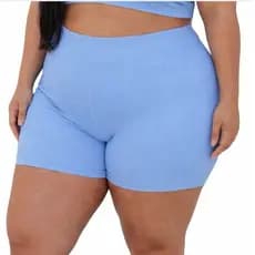 Shorts Feminino Plus Size Anaruga G1 G2 G3 Zero Trasparência Academia Dia a Dia Cintura Alta Premium Com Forro
