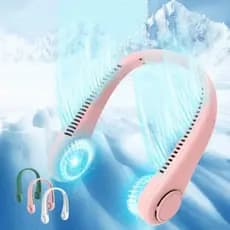 Ventilador flexível de pescoço portátil recarregável USB ideal para viagem acampar treinar