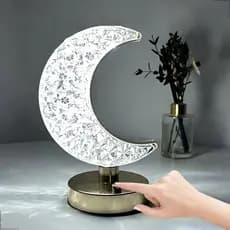 Luminária Lua Led Abajur Original Modelo Novo Decorativa Mesa Luxuosa Cristal