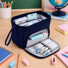 Estojo De Lápis De Grande Capacidade 100 Pens Com Zíper Grande Box Escolar Porta Maquiagem