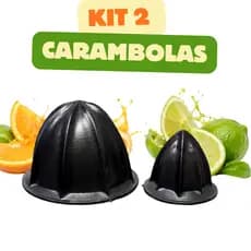 Kit Carambolas castanha para espremedor de suco extrator  de fruta Laranja/ Limão .