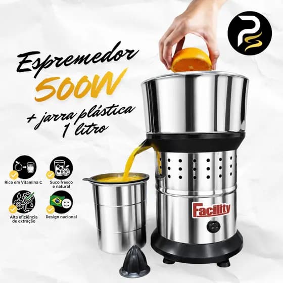 ESPREMEDOR DE LARANJA  500W BIVOLT INDUSTRIAL