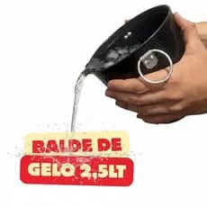 Balde de Gelo 2,5 litros Design Prático: com Bico para Descarte de Água