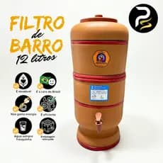 Filtro De Barro Original Santo Antônio Vitória Completo Com Vela E Boia Variação 8L 10L 12L Litros
