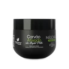Máscara de Carvão Ativado e Argila Preta 300g Hidratação Profunda Cabelos Oleosos Thyrre Cosmétics