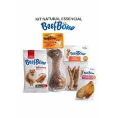 Kit Natural Essencial BeefBone – Orelha + Pé de Galinha + Bifinho + Osso Suíno