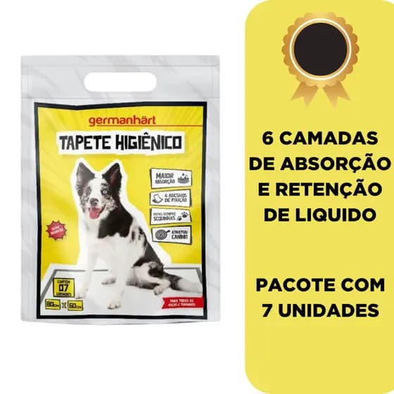 Tapete Higiênico para Cães 60x80cm 7 unidades Germanhart