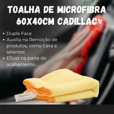 Pano Toalha de Microfibra Cadillac 60x40cm Pano Microfibra Premium