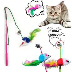 Brinquedo Para Gato Vara Para Gato Com Ratinho Vareta Gato Com Ratinho