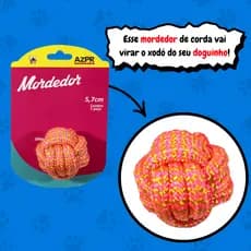 BRINQUEDO MORDEDOR PET CORDA CACHORROS CORDA BOLA ENTRELAÇADA