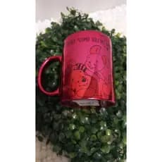 Caneca Cromada Rosa- Ursinho Pooh E Leitão - Presente Geek