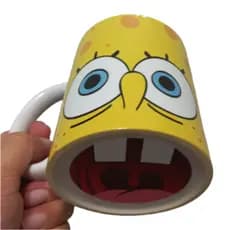 Caneca de porcelana personalizado bocão - Bob Esponja 325ml -  Presente dia dos namorados