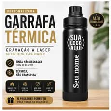 Garrafa Térmica 900 ml Personalizada Com Nome e Logo