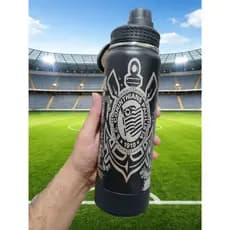 Garrafa Térmica 800ML Time Corinthians Personalizada  360 Laser