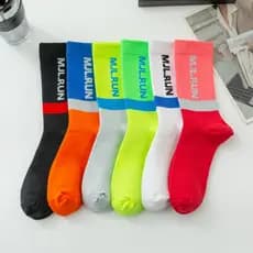 Meias Corrida de Poliamida Anti Fricção Antiderrapante Masculina Feminino para Caminhada Run Ciclismo Atleta  Cano Médio