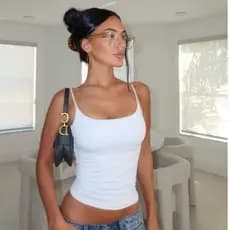 Regata de Alcinha Moda Basic Casual Chic