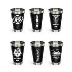 Copo Térmico Personalizado com Seu Nome Time Desenho - 473ML com Tampa e Abridor - CORES