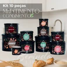 Kit Organize Premium – 10 Potes para Condimentos e Mantimentos