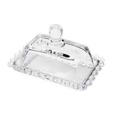 Manteigueira de Cristal Pearl 14 cm x 9 cm x 8 cm