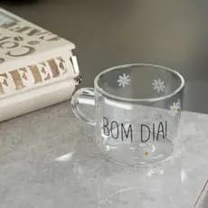 Xicara de Vidro Borossilicato Bom Dia 120ml - Wolff