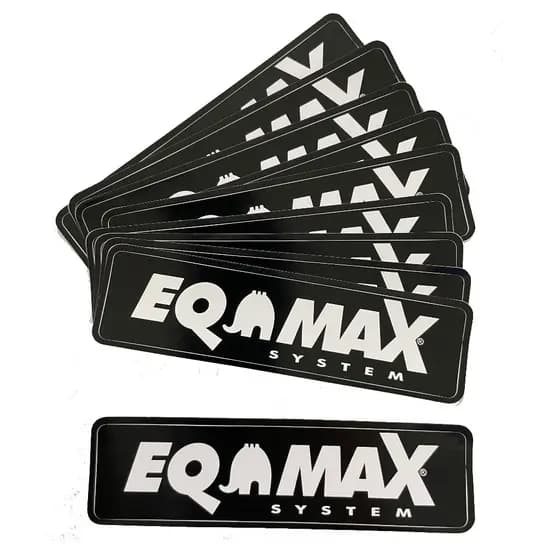 Adesivos Eqmax Preto 140x35mm - Kit com 10 Unidades