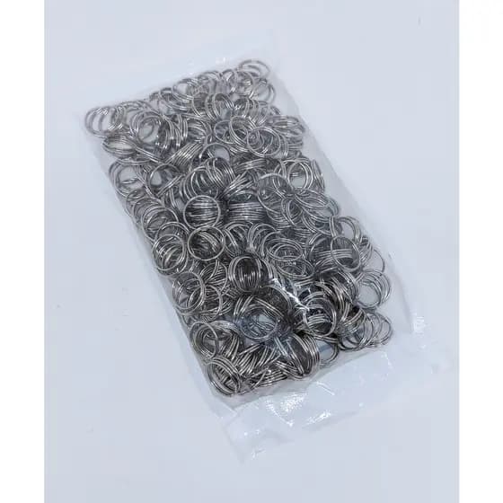 Argola de Metal Média para Chaveiro 22mm - Pacote com 500 gramas
