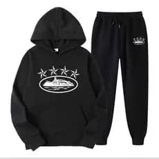 Kit Blusa de Frio Moletom + Calça de Moletom Navio Quentinho Casaco Flanelado Qualidade Envio Rápido Blusa e Calça