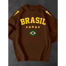 Camiseta Feminina Brasil Seleção Copa Streetwear Estilosa 100% Algodão Premium Tshirt