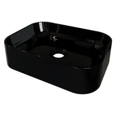 Cuba Pia para Banheiro Retangular Oxford Preto Brilho
