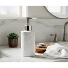 Dispense Porta Sabonete Líquido 350ml Granito Dourado Lavabo Para Sabonete, Creme e Álcool Gel