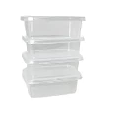 Kit 4 e 6 Potes 800ml Ideais P/ Marmita Fitness Congelada Dieta Porta Mantimentos Organizador Multiuso