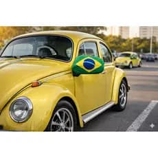 Par de Capas Para Retrovisor Bandeira do Brasil Copa do Mundo Torcida