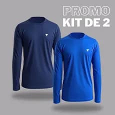 Kit 2 Camisetas Blusa Manga Longa Proteção Uv Moto pesca Praia Ciclismo Segunda pele Frio