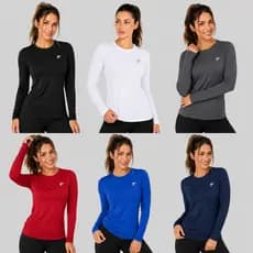 Camisa Manga Longa Segunda Pele Proteção Uv Tecido Gelado