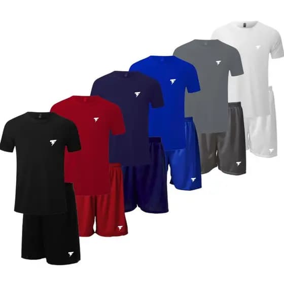 Kit Conjunto Short Bermuda Calçao Esportivo Poliester Masculino Adulto