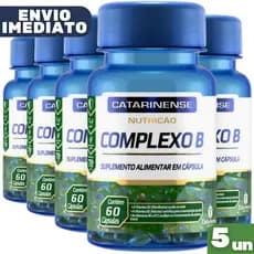 Kit 5 Complexo B Vitaminas 60 Cápsulas - Catarinense Pharma