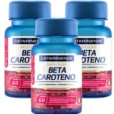 Kit 3 Betacaroteno 600mg 60 Cápsulas - Catarinense Pharma