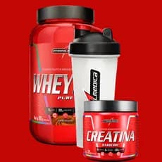 Combo Whey Protein Chocolate + Creatina 300g + Coqueteleira Branca - Integralmédica